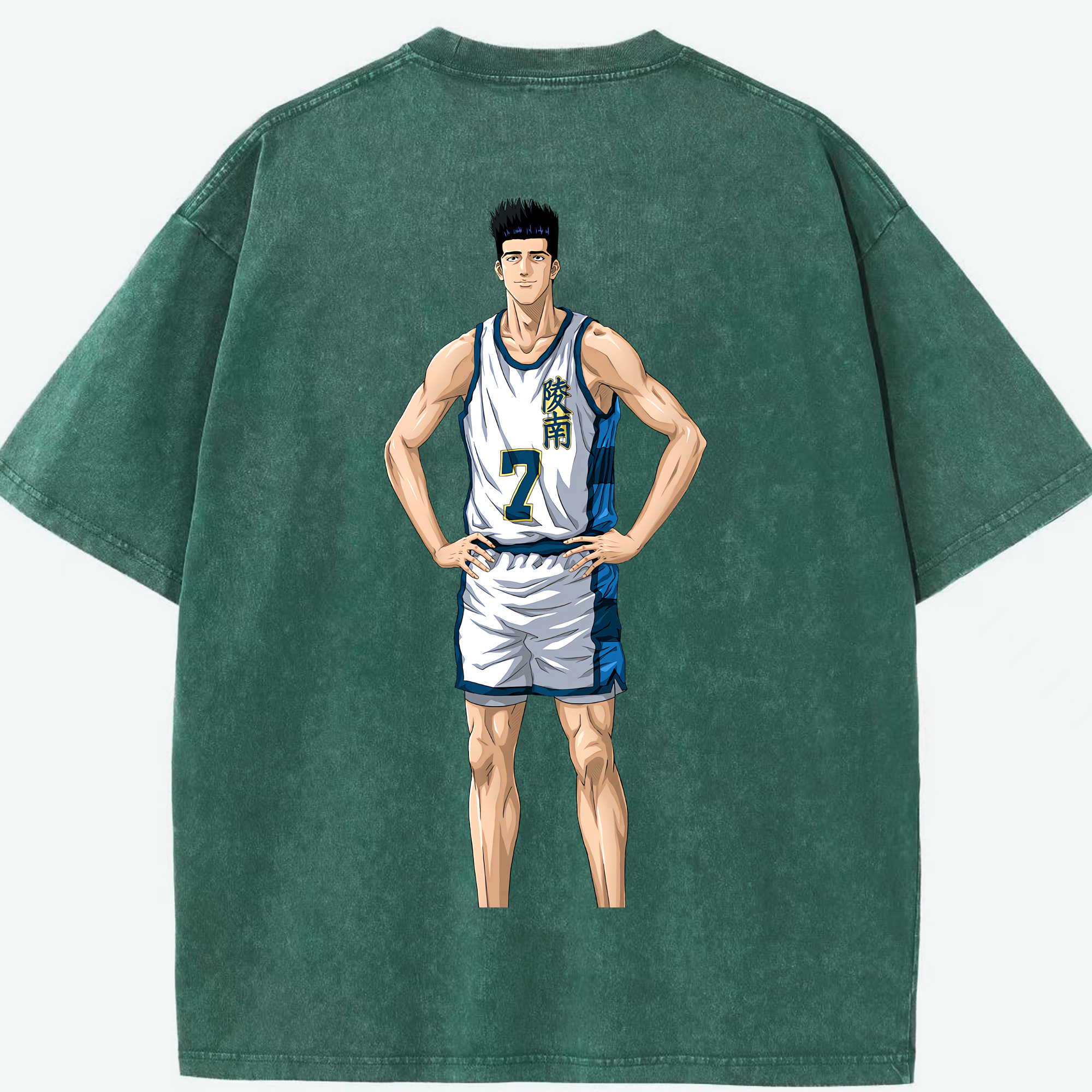 （画像用） SLAM DUNK／スラムダンク 綿100% ヴィンテージ風 半袖Tシャツ（背面プリント）